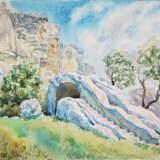 Остатки древностей. Paper Watercolor Realism Landscape painting 1998 - photo 1