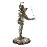 Silver figure of a playing Harlequin. Germany. 19th century. Silver Glass 25 - photo 3