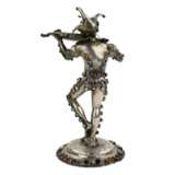 Silver figure of a playing Harlequin. Germany. 19th century. Silver Glass 25 - photo 4
