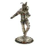 Silver figure of a playing Harlequin. Germany. 19th century. Silver Glass 25 - photo 6