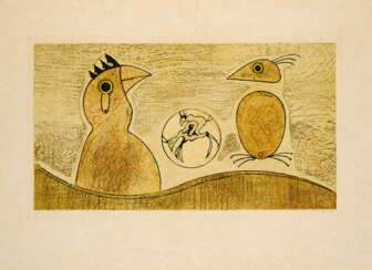 Max Ernst. Rêve surréaliste. Le deux coqs