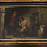 DAVID TENIERS DER JÜNGERE; "Bauern am Kamin", Öl auf Holz, parkettiert, gerahmt, signiert, 17. Jahrhundert - фото 1