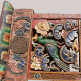 Antique Travelling Tibetan Prayer Table bois wooden carved Tibet Mid 18th/19th century - photo 2