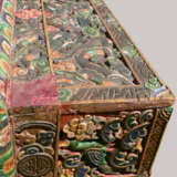 Antique Travelling Tibetan Prayer Table bois wooden carved Тибет Mid 18th/19th century г. - фото 5
