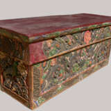 Antique Travelling Tibetan Prayer Table bois wooden carved Tibet Mid 18th/19th century - Foto 6