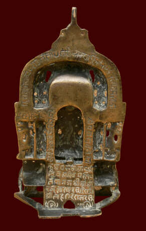 Bronze JAIN représentant le second JINA Patinierte Bronze Religiöses Genre Indien XIVème 1354 - Foto 2