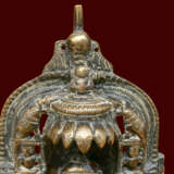 Bronze JAIN représentant le second JINA Patinierte Bronze Religiöses Genre Indien XIVème 1354 - Foto 4