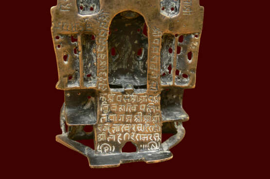 Bronze JAIN représentant le second JINA Patinierte Bronze Religiöses Genre Indien XIVème 1354 - Foto 8