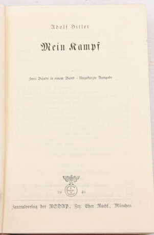 KONV. VON ZWEI BÜCHERN, Mein Kampf, Deutschalnd, 1939/1949. - Foto 3