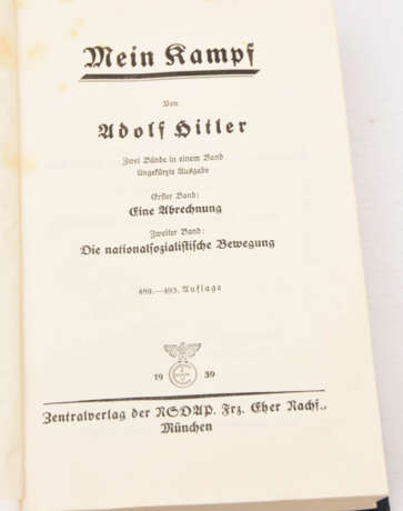 KONV. VON ZWEI BÜCHERN, Mein Kampf, Deutschalnd, 1939/1949. - фото 4