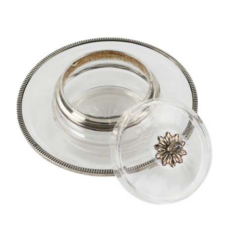 Bol &agrave; caviar en cristal et argent. Style Louis XVI. Silver Crystal 13 - Foto 3