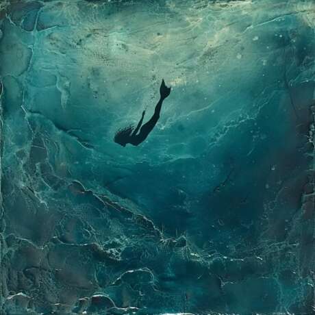 В глубинах океана картина маслом Евгения Дувакина Canvas on the subframe Acrylic and oil Realism Marine art Russia 2023 - photo 1