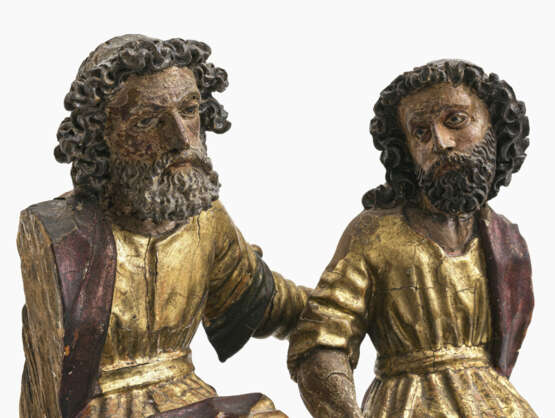 Paar sitzende Apostel. Süddeutsch, um 1600 - Foto 3