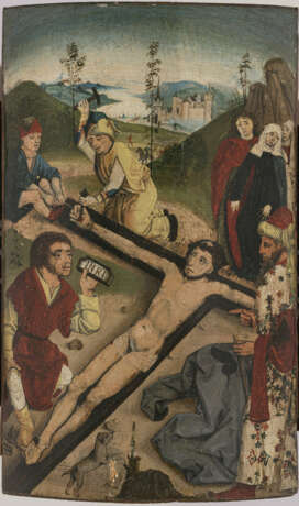 Deutsch o. niederländisch Early 16th century. Christ is nailed to the cross - photo 1