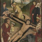 Deutsch o. niederländisch Anfang 16. Jh.. Christus wird an das Kreuz genagelt - Foto 1