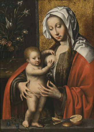 Joos van Cleve, Nachfolge 2nd half of the 16th century. Mary with the Child - photo 1