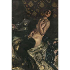 Albert von Keller. Seated female nude. 1914