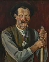Hiasl (Mathias) Maier-Erding. The Huber peasant with the pipe
