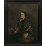 Thomas Baumgartner. Portrait of a seated lady wearing a leopard coat. 1913 - фото 2