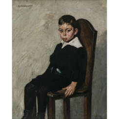 Thomas Baumgartner. Bildnis eines sitzenden Jungen. 1917