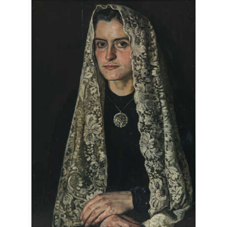 Thomas Baumgartner. Italian woman with lace headscarf - фото 1