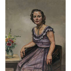 Thomas Baumgartner. Seated lady in purple dress