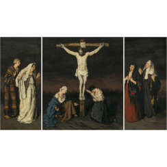 Péter Kálmán. Triptychon mit der Kreuzigung Christi