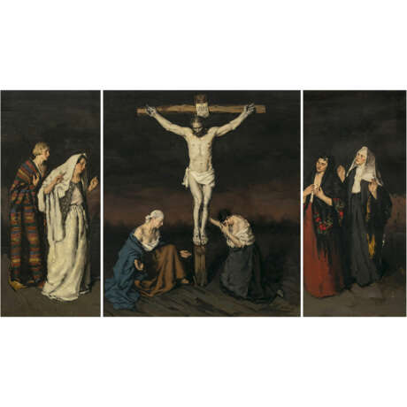 Péter Kálmán. Triptych with the Crucifixion of Christ - photo 1