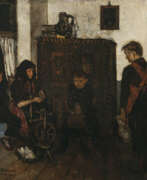 Пауль Матиас Падуа. Paul Mathias Padua. Mother with children at the spinning wheel. 1923/24