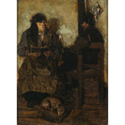 Paul Mathias Padua. Peasant couple with dog