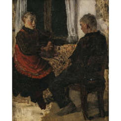 Paul Mathias Padua. Sitting peasant couple