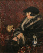 Пауль Матиас Падуа. Paul Mathias Padua. Lady in fur with skulll. 1924