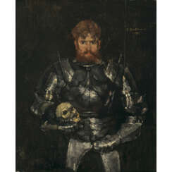 Paul Mathias Padua. Self-portrait in armour with a skull. 1925