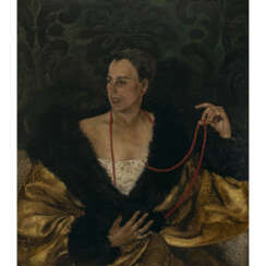 Paul Mathias Padua. Damenbildnis mit roter Kette. 1927