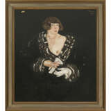 Paul Mathias Padua. Dame in schwarzer Robe mit entblößter Brust. 1928 - Foto 2
