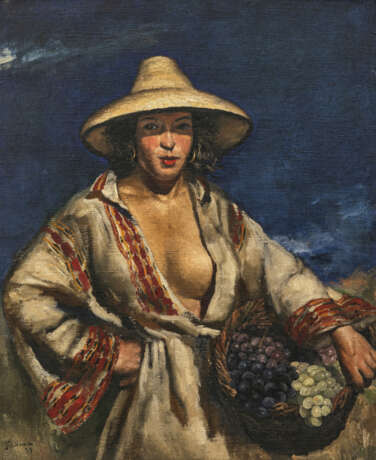 Paul Mathias Padua. Young woman with basket of grapes. 1939 - фото 1