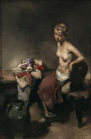 Paul Mathias Padua. Female nude in the room. 1945 - фото 1