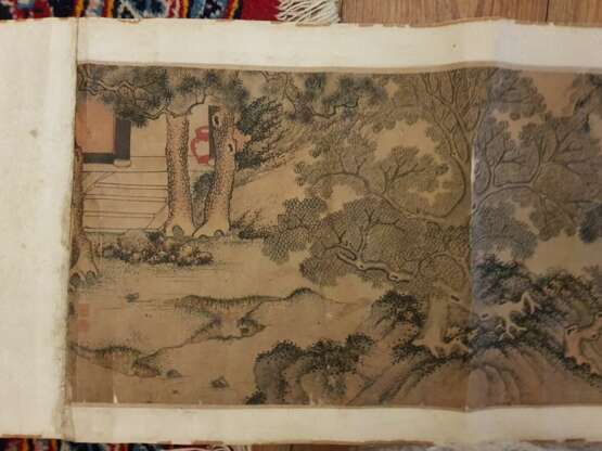 EMAKI ROLLE, Stoff/Bütte, Japan, wohl 19. Jahrhundert - Foto 11