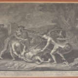 DREI STAHLSTICHE GEORG PHILIPP RUGENDAS JUNIOR, hinter Glas gerahmt, 18. Jahrhundert - Foto 3