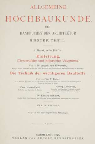 Handbuch der Architektur. - Foto 3