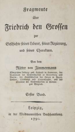 Zimmermann,(J.G.v.). - Foto 1