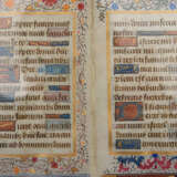 MITTELALTERLICHE HANDSCHRIFT PSALM 123, beschriebenes und bemaltes Pergament, hinter Glas, 16. Jahrhundert - photo 4