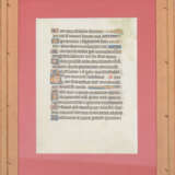 MITTELALTERLICHE HANDSCHRIFT BIBELPSALM, Pergament, Mineralfarben, hinter Glas gerahmt, 15. Jahrhundert - Foto 2