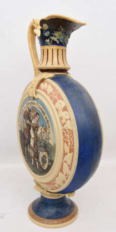 METTLACH V&B, Prunkkrug im Renaissancestil, Keramik bemalt und glasiert, gemarkt, um 1895 - Foto 12