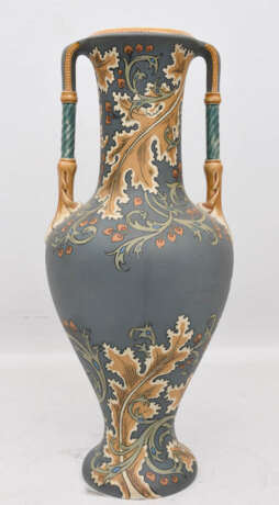 METTLACH V&B, GROSSE RENAISSANCE-VASE, Keramik bemalt teils glasiert, gemarkt, um 1900 - photo 4