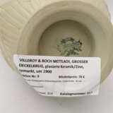 VILLEROY & BOCH METTLACH, GROSSER DECKELKRUG, glasierte Keramik/Zinn, gemarkt, um 1900 - Foto 6