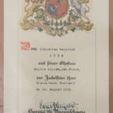 GLÜCKWUNSCHTELEGRAMME "DIAMANTHOCHZEIT VON WILHELM II. UND HERZOG ZU BRAUNSCHWEIG, handsigniert, 1929 - Foto 1