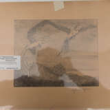 HANS THOMA, "Fliegende Kraniche", Radierung auf Papier, signiert und datiert - photo 1