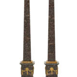 A PAIR OF FRENCH ORMOLU-MOUNTED PORPHYRY AND GRAITE OBELISKS - фото 4