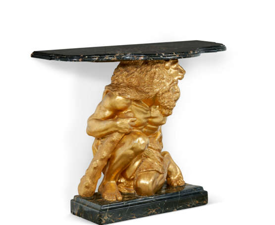 AN ITALIAN GILTWOOD CONSOLE TABLE IN THE FORM OF HERCULES - Foto 3